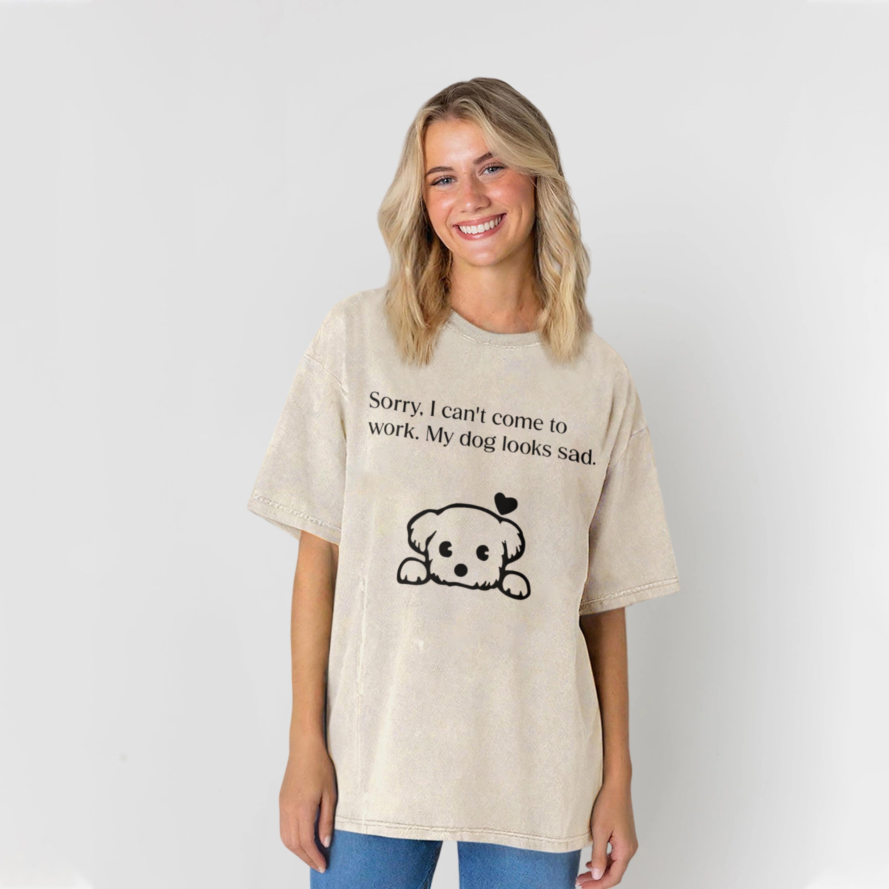 Sorry I Can't Come To Work Washed Unisex Tee