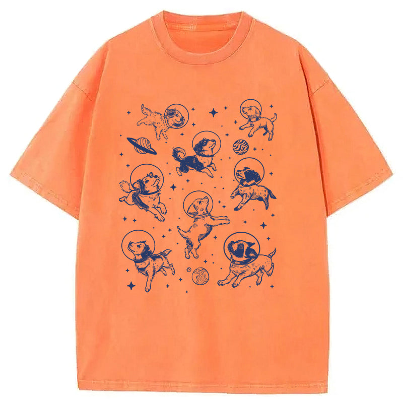 Dogs In Space Washed Unisex Tee