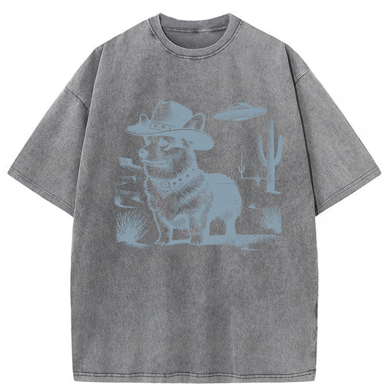 Corgi Washed Unisex Tee