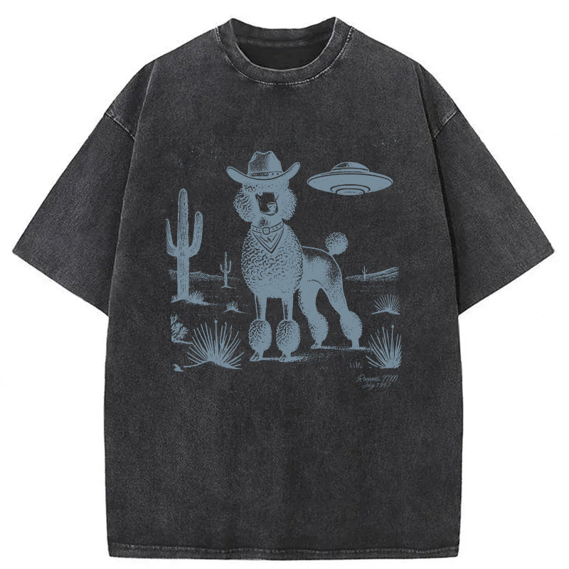 Poodle Washed Unisex Tee