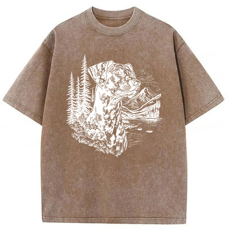 Catahoula Leopard Dog Washed Unisex Tee