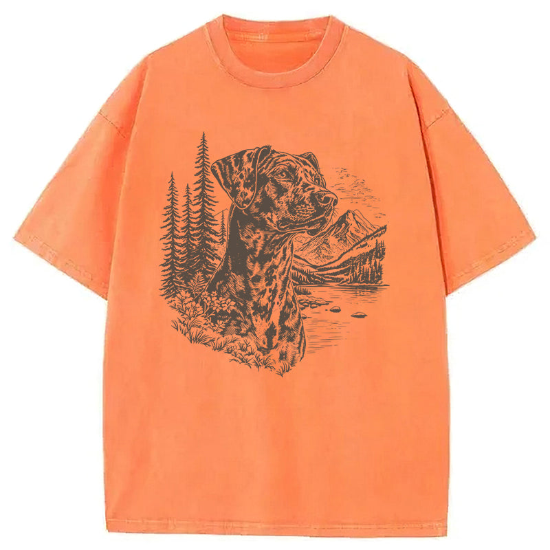 Catahoula Leopard Dog Washed Unisex Tee