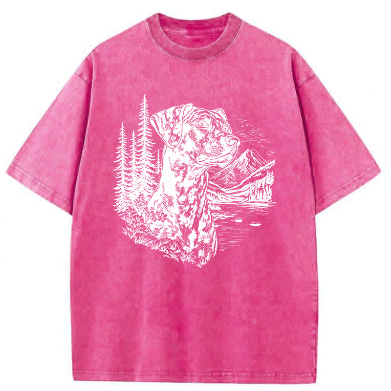 Catahoula Leopard Dog Washed Unisex Tee