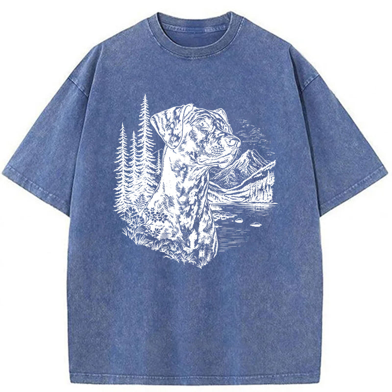 Catahoula Leopard Dog Washed Unisex Tee