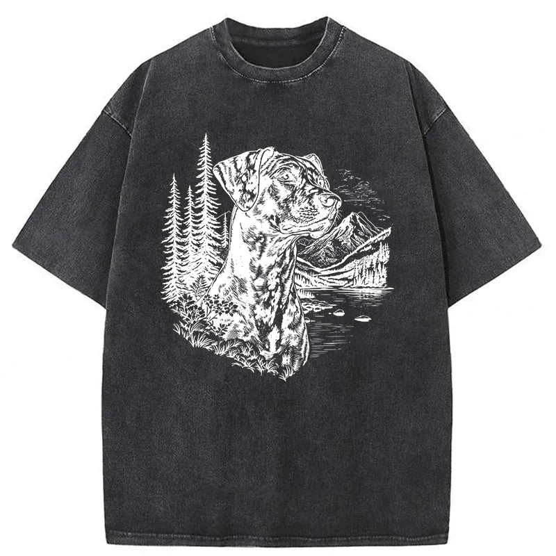 Catahoula Leopard Dog Washed Unisex Tee