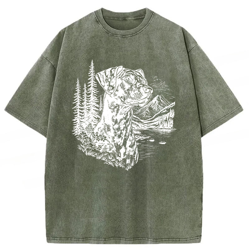 Catahoula Leopard Dog Washed Unisex Tee