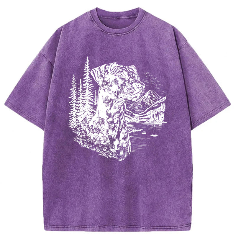 Catahoula Leopard Dog Washed Unisex Tee