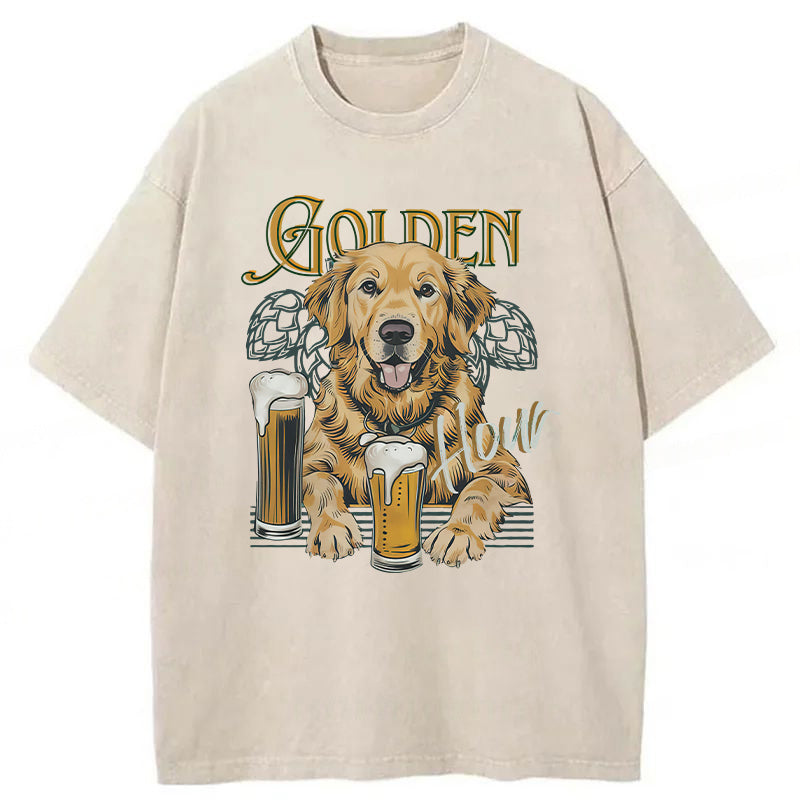 Funny Golden Hour Washed Unisex Tee
