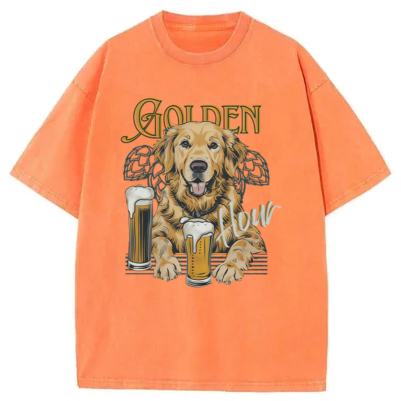 Funny Golden Hour Washed Unisex Tee
