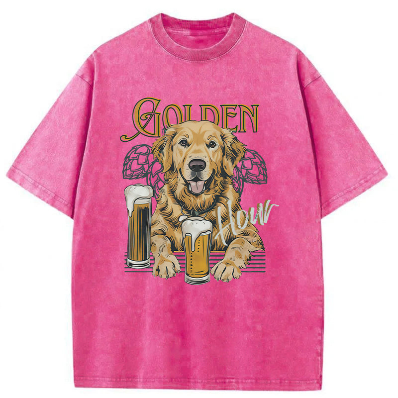 Funny Golden Hour Washed Unisex Tee