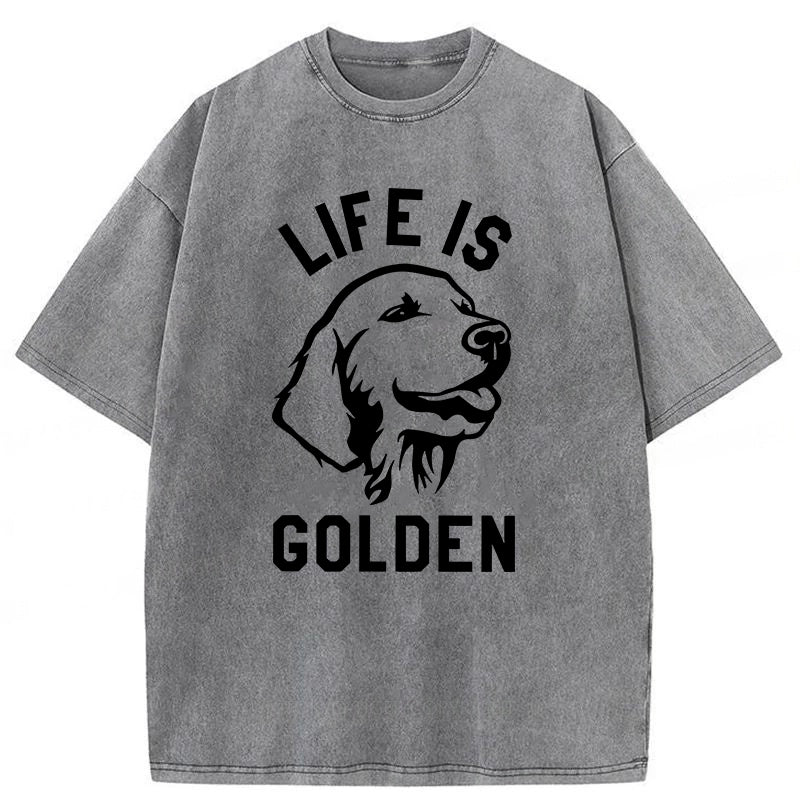 Life Is Golden Washed Unisex Tee