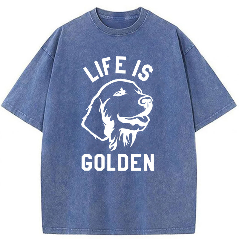 Life Is Golden Washed Unisex Tee