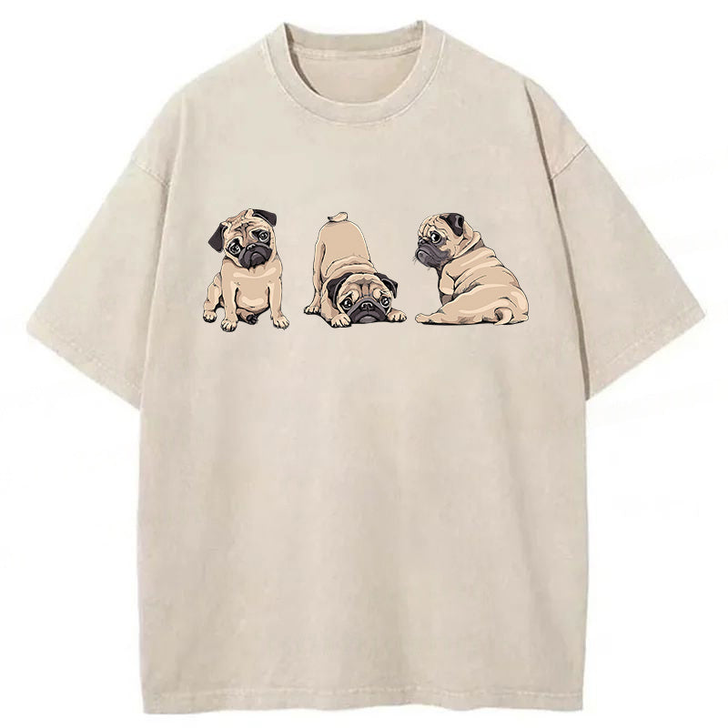 I Was Normal Two Poodles Ago Washed Unisex Tee