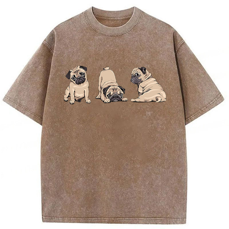 I Was Normal Two Poodles Ago Washed Unisex Tee