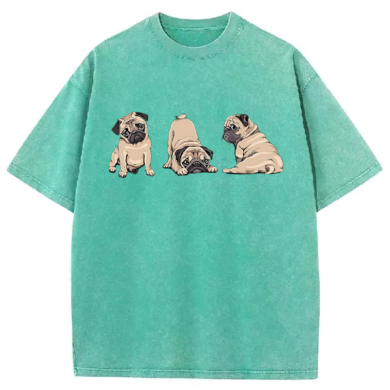 I Was Normal Two Poodles Ago Washed Unisex Tee