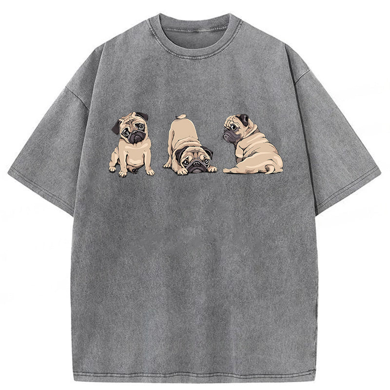 I Was Normal Two Poodles Ago Washed Unisex Tee