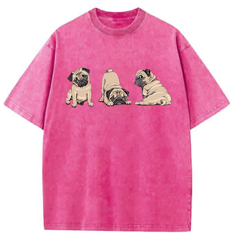 I Was Normal Two Poodles Ago Washed Unisex Tee