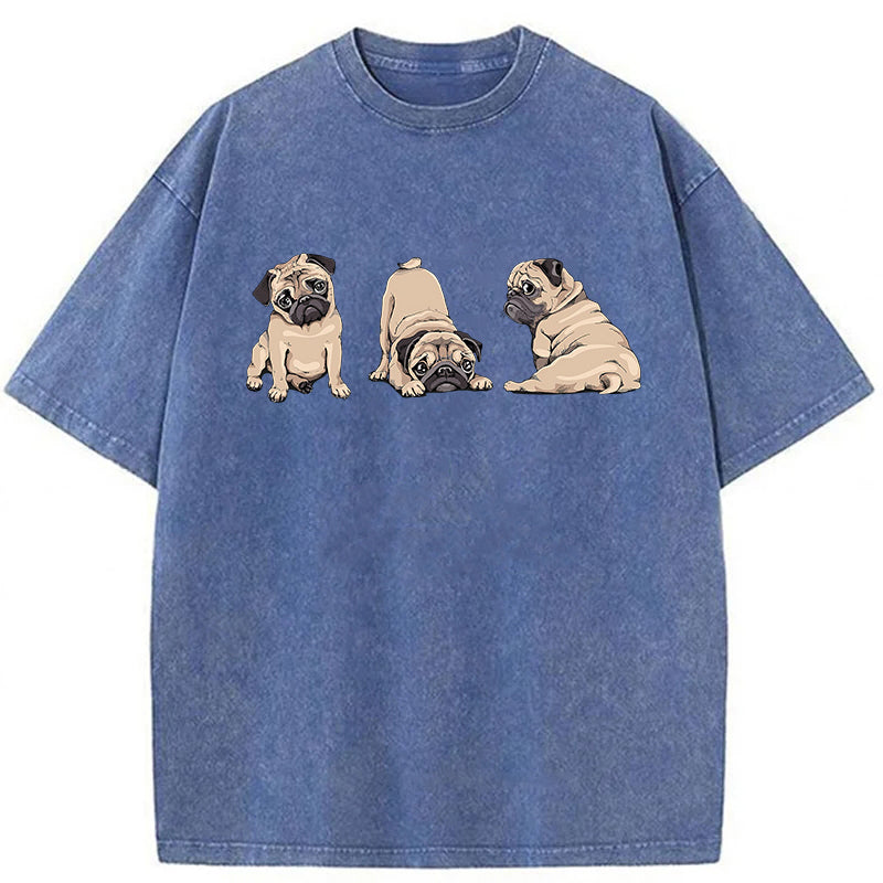 I Was Normal Two Poodles Ago Washed Unisex Tee
