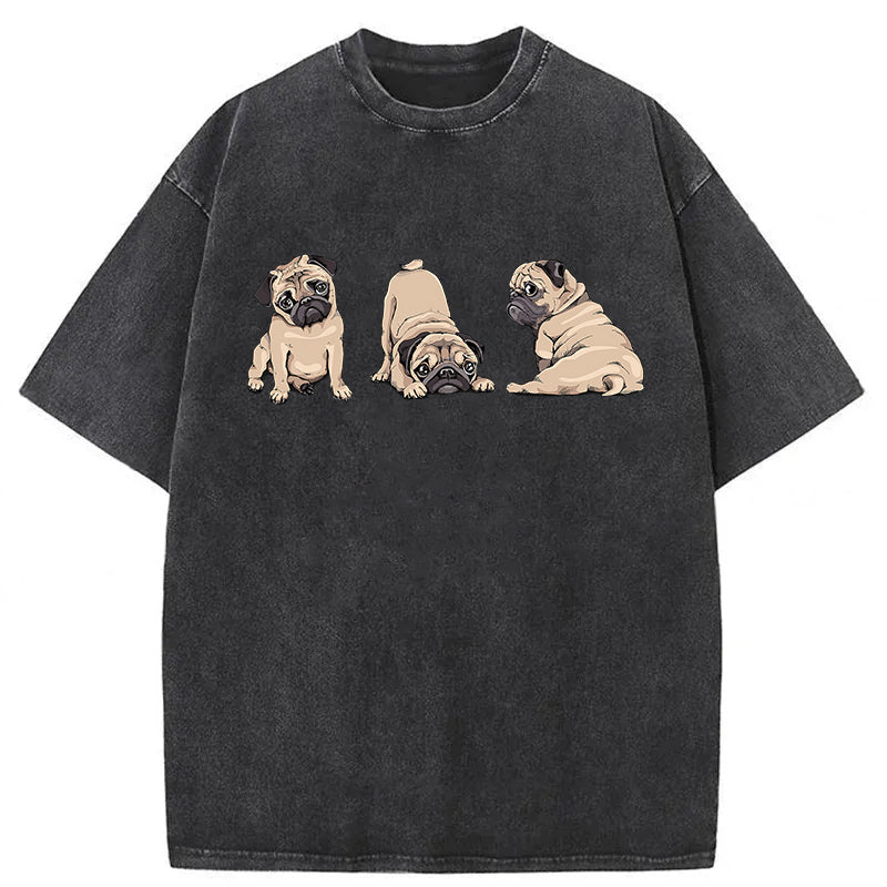 I Was Normal Two Poodles Ago Washed Unisex Tee