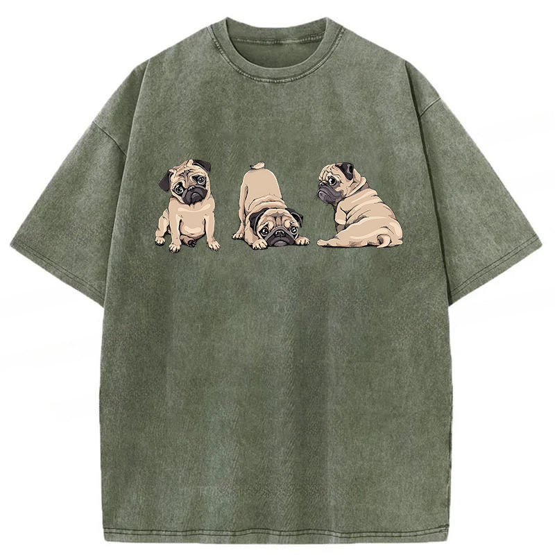 I Was Normal Two Poodles Ago Washed Unisex Tee
