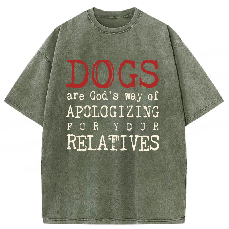 Dogs Are God's Way Washed Unisex Tee