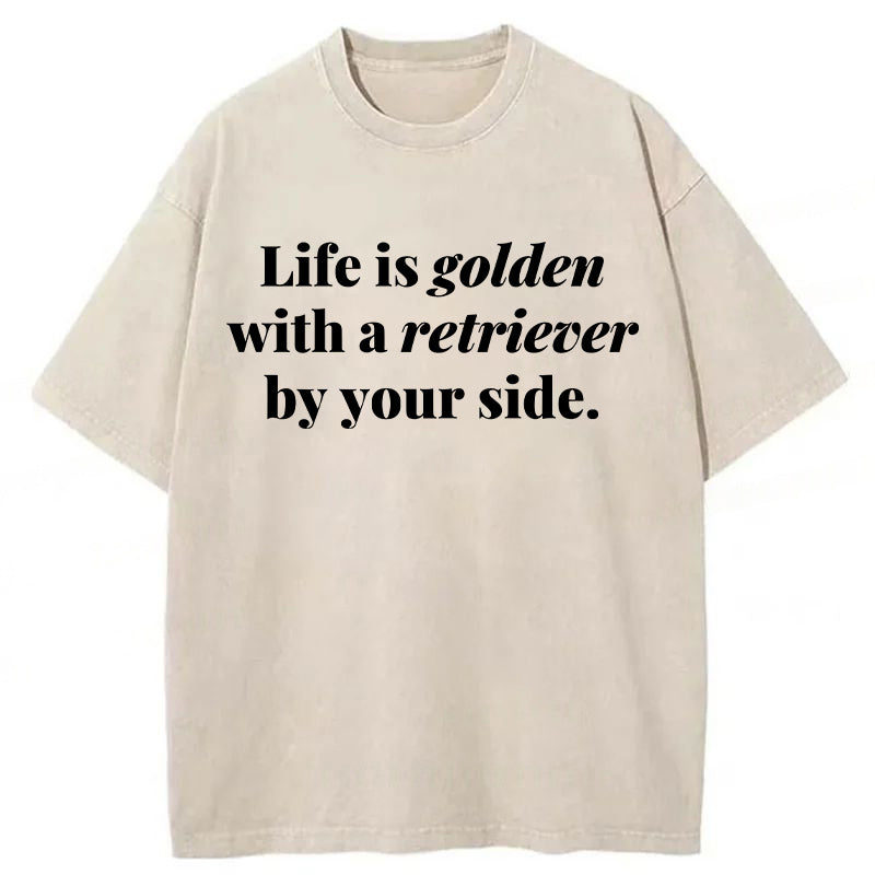 Life Is Golden Washed Unisex Tee