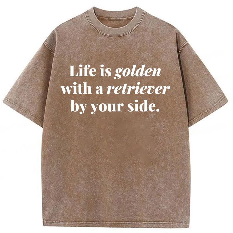 Life Is Golden Washed Unisex Tee