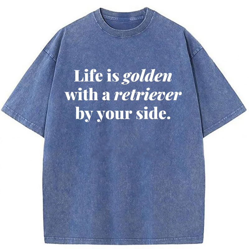 Life Is Golden Washed Unisex Tee