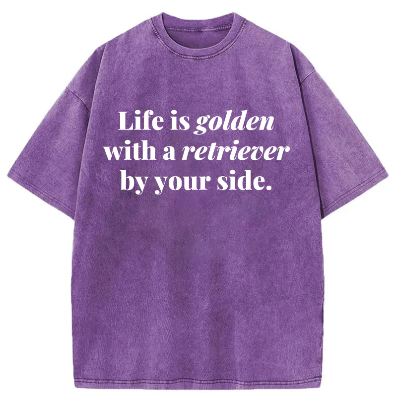 Life Is Golden Washed Unisex Tee