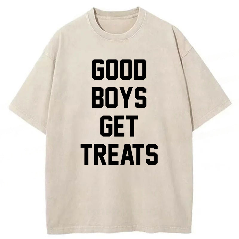 Good Boys Get Treats Washed Unisex Tee