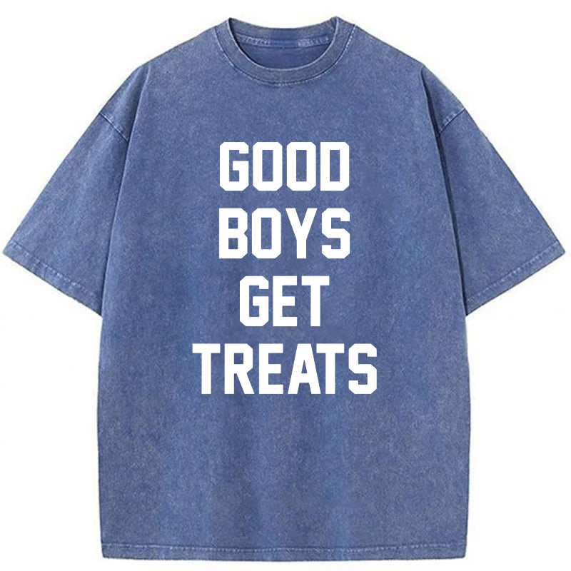 Good Boys Get Treats Washed Unisex Tee