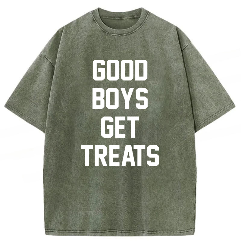 Good Boys Get Treats Washed Unisex Tee