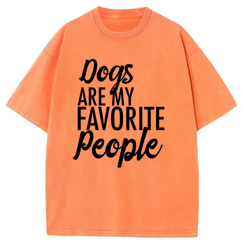 Dogs Are My Favorite People Washed Unisex Tee