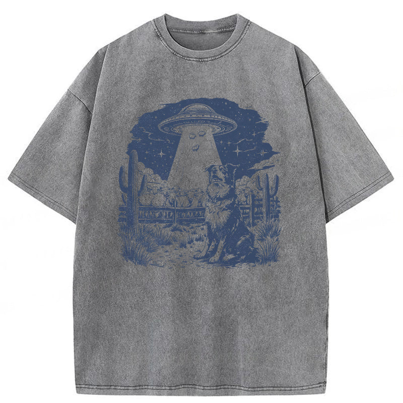 Border Collie Washed Unisex Tee