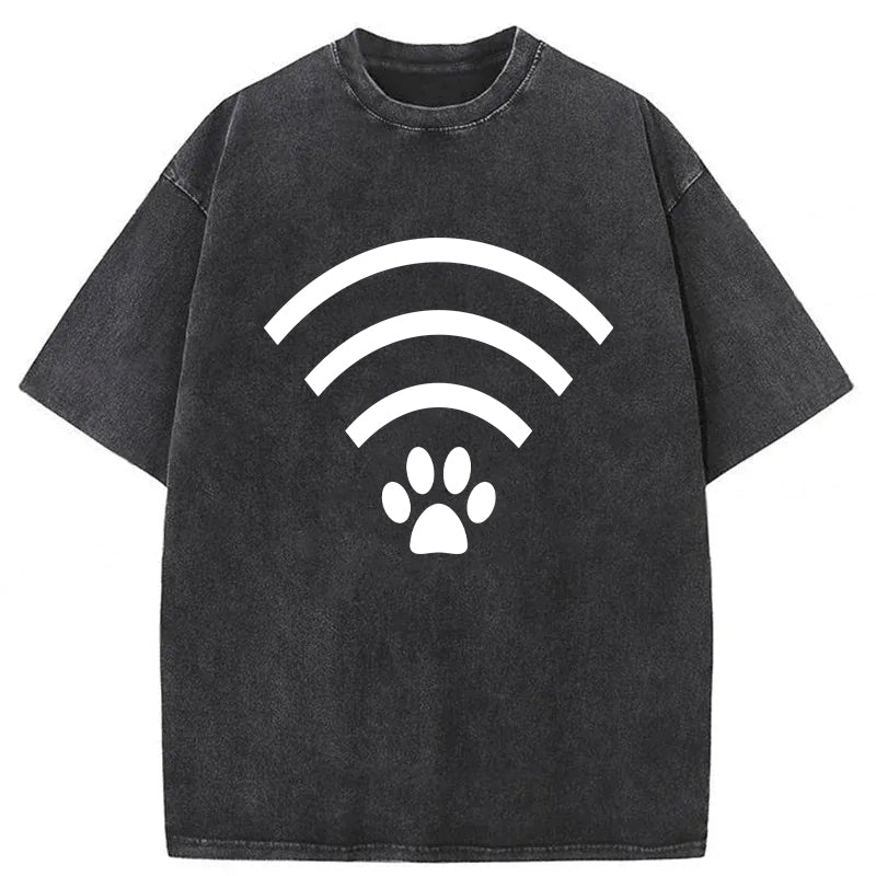 Paw Wifi Washed Unisex Tee