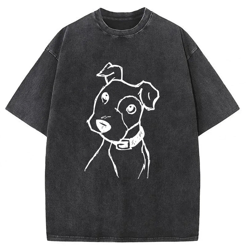 Bulldog Sketch Washed Unisex Tee