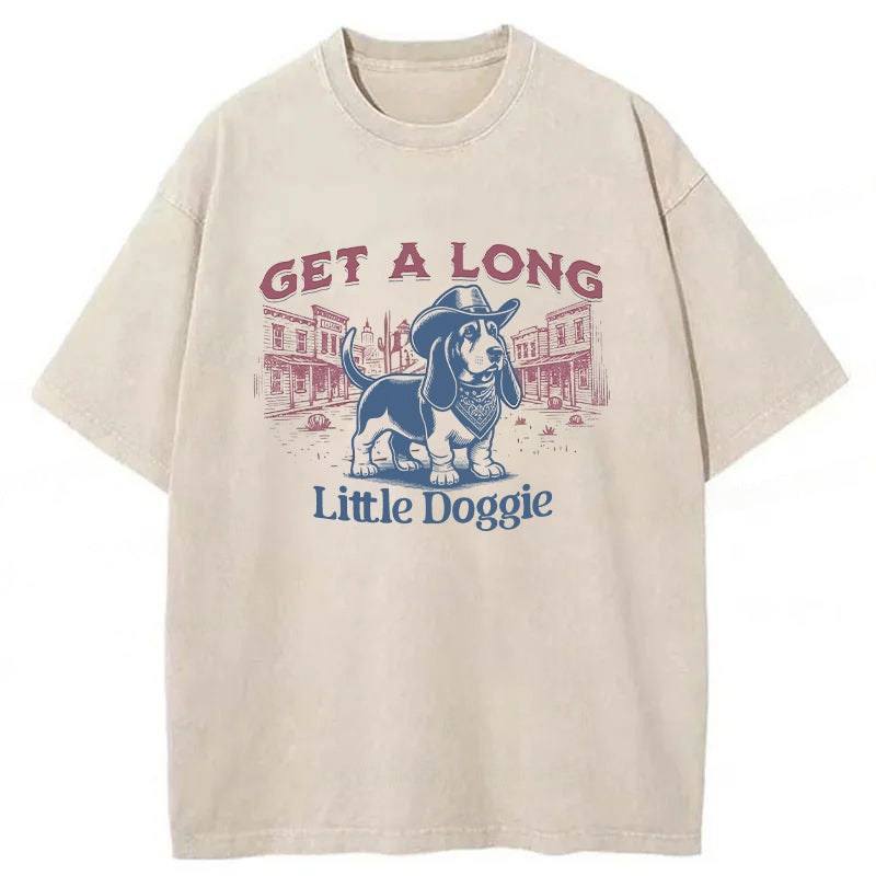 Long Little Doggie Washed Unisex Tee