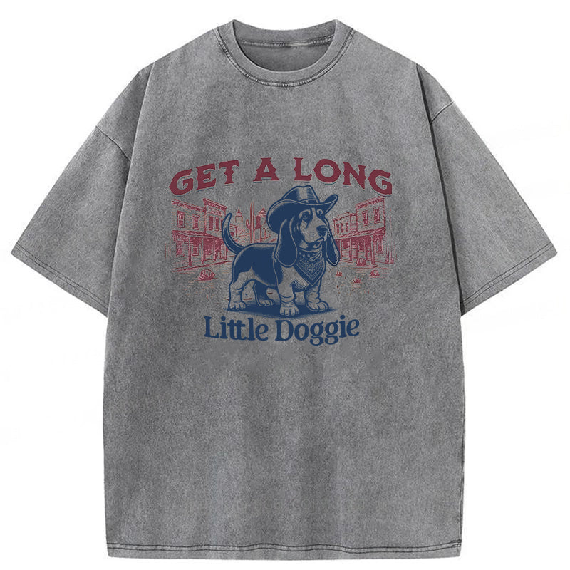 Long Little Doggie Washed Unisex Tee