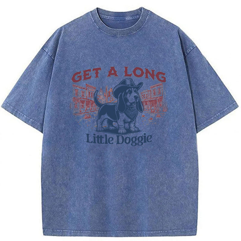 Long Little Doggie Washed Unisex Tee