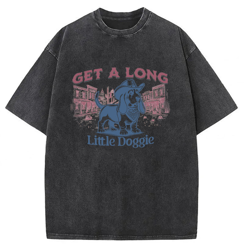Long Little Doggie Washed Unisex Tee