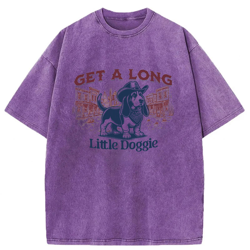 Long Little Doggie Washed Unisex Tee