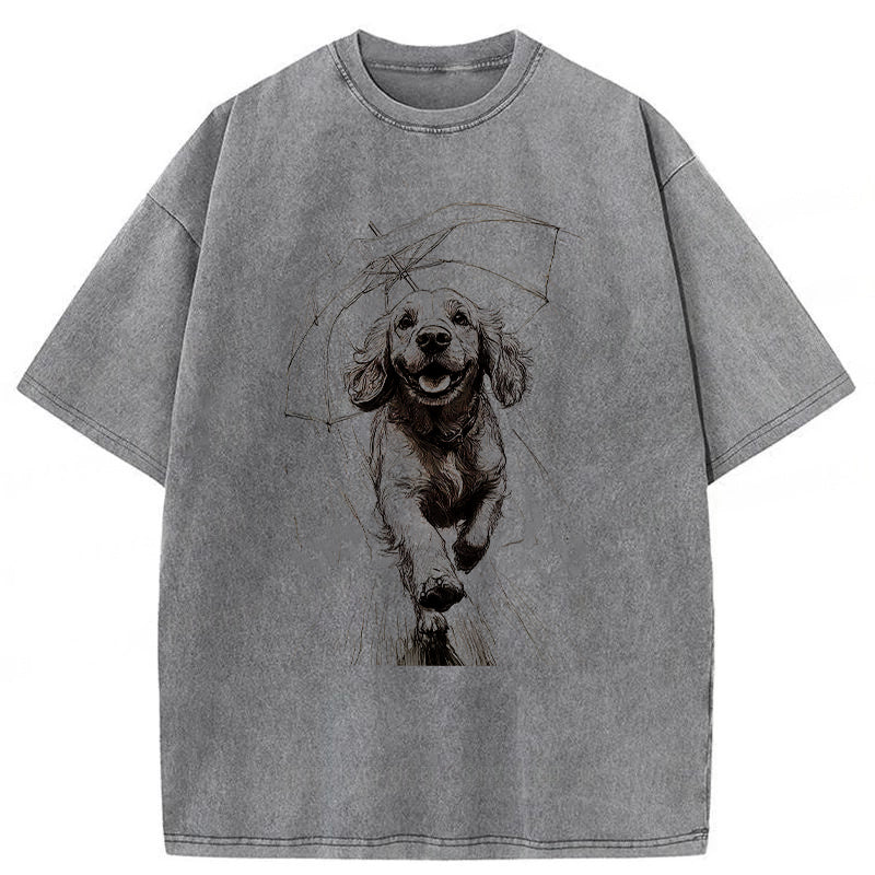 Running Dog Washed Unisex Tee