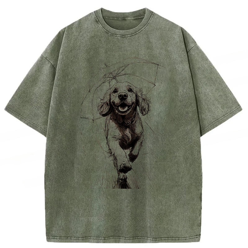 Running Dog Washed Unisex Tee