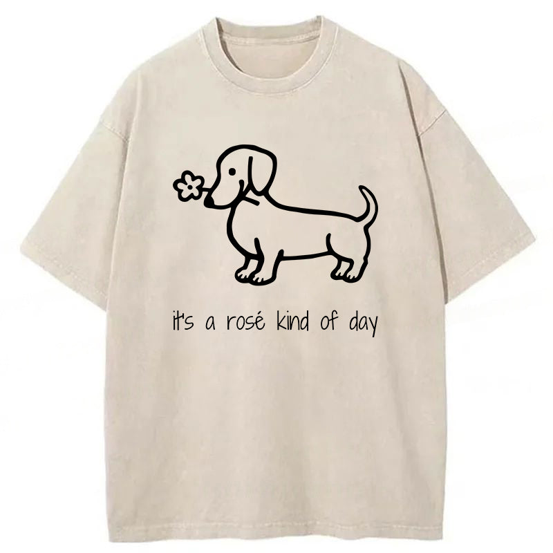 It's A Rose Kind Of Day Washed Unisex Tee