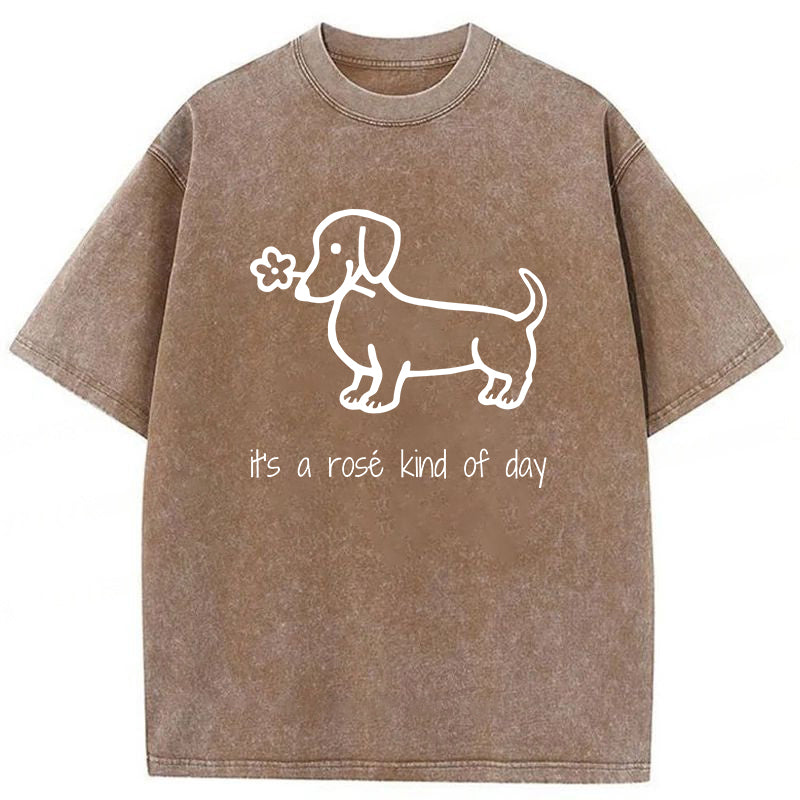 It's A Rose Kind Of Day Washed Unisex Tee