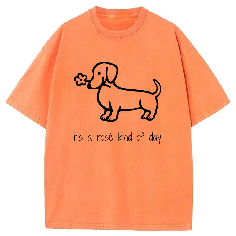 It's A Rose Kind Of Day Washed Unisex Tee
