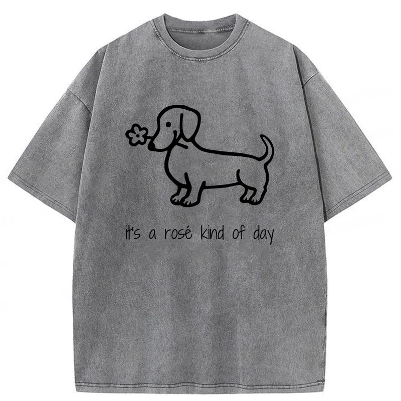 It's A Rose Kind Of Day Washed Unisex Tee