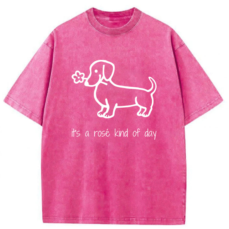 It's A Rose Kind Of Day Washed Unisex Tee