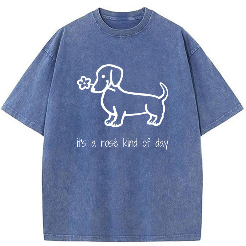 It's A Rose Kind Of Day Washed Unisex Tee