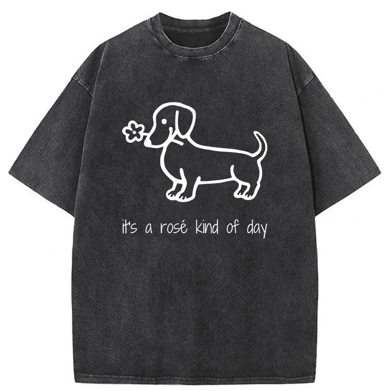 It's A Rose Kind Of Day Washed Unisex Tee